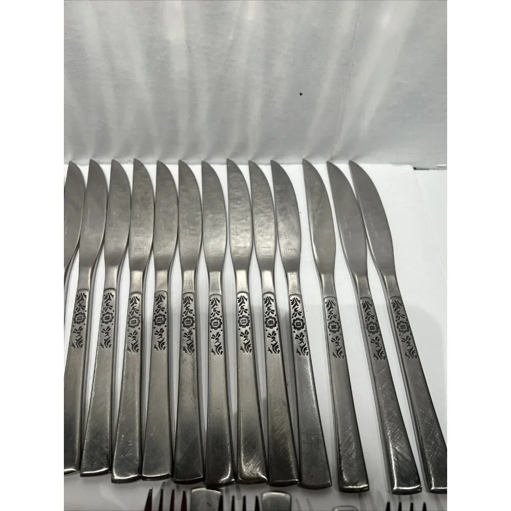 Vintage Ekco Eterna Cantina Stainless Steel Flatware 40 Piece‎ Mixed Lot